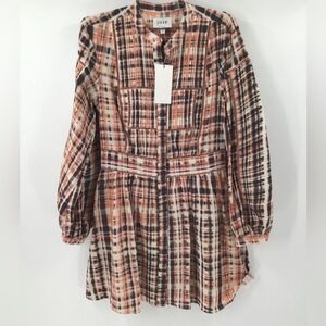 Joie Women's Fall Multi color longsleeve shirt dress/ blouson Sz 6
